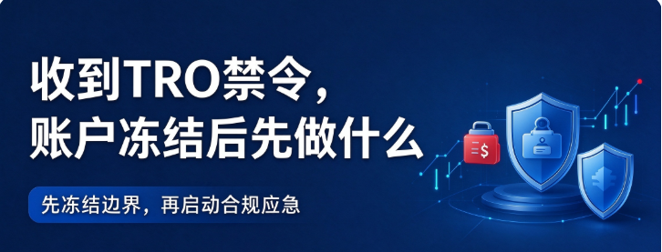 科技企业收到TRO禁令，账户冻结后先做什么